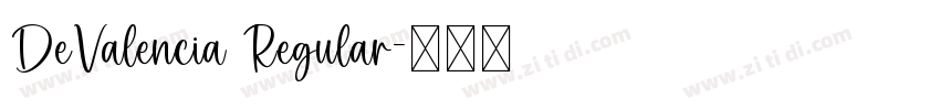 DeValencia Regular字体转换